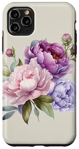 Pfingstrosen Blumen Aquarell Lavendel Lila Pfingstrosen Rosa Pfingstrose Hülle für iPhone 11 Pro Max Pfingstrosen Blumen Aquarell Lavendel Lila Pfingstrosen Rosa Pfingstrose Hülle für iPhone 11 Pro Max von Peony Flower Art NYC