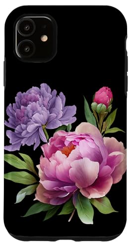 Pfingstrosen Blumen Aquarell Lavendel Lila Pfingstrosen Rosa Pfingstrose Hülle für iPhone 11 Pfingstrosen Blumen Aquarell Lavendel Lila Pfingstrosen Rosa Pfingstrose Hülle für iPhone 11 von Peony Flower Art NYC