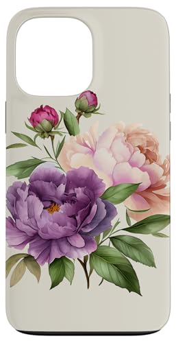 Pfingstrosen Blumen Aquarell Lavendel Lila Pfingstrosen Rosa Pfingstrose Hülle für iPhone 13 Pro Max Pfingstrosen Blumen Aquarell Lavendel Lila Pfingstrosen Rosa Pfingstrose Hülle für iPhone 13 Pro Max von Peony Flower Art NYC