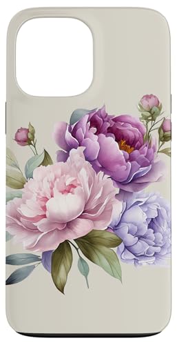Pfingstrosen Blumen Aquarell Lavendel Lila Pfingstrosen Rosa Pfingstrose Hülle für iPhone 13 Pro Max Pfingstrosen Blumen Aquarell Lavendel Lila Pfingstrosen Rosa Pfingstrose Hülle für iPhone 13 Pro Max von Peony Flower Art NYC