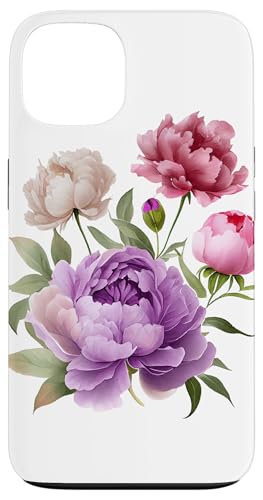 Pfingstrosen Blumen Aquarell Lavendel Lila Pfingstrosen Rosa Pfingstrose Hülle für iPhone 13 Pfingstrosen Blumen Aquarell Lavendel Lila Pfingstrosen Rosa Pfingstrose Hülle für iPhone 13 von Peony Flower Art NYC