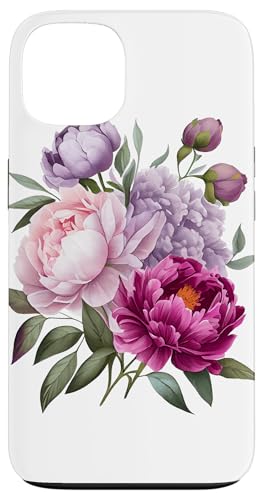 Pfingstrosen Blumen Aquarell Lavendel Lila Pfingstrosen Rosa Pfingstrose Hülle für iPhone 13 Pfingstrosen Blumen Aquarell Lavendel Lila Pfingstrosen Rosa Pfingstrose Hülle für iPhone 13 von Peony Flower Art NYC