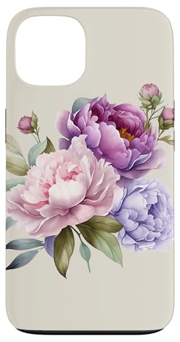 Pfingstrosen Blumen Aquarell Lavendel Lila Pfingstrosen Rosa Pfingstrose Hülle für iPhone 13 Pfingstrosen Blumen Aquarell Lavendel Lila Pfingstrosen Rosa Pfingstrose Hülle für iPhone 13 von Peony Flower Art NYC