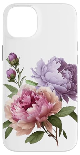 Pfingstrosen Blumen Aquarell Lavendel Lila Pfingstrosen Rosa Pfingstrose Hülle für iPhone 14 Plus Pfingstrosen Blumen Aquarell Lavendel Lila Pfingstrosen Rosa Pfingstrose Hülle für iPhone 14 Plus von Peony Flower Art NYC