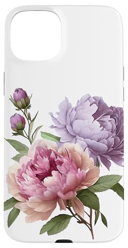 Pfingstrosen Blumen Aquarell Lavendel Lila Pfingstrosen Rosa Pfingstrose Hülle für iPhone 15 Plus Pfingstrosen Blumen Aquarell Lavendel Lila Pfingstrosen Rosa Pfingstrose Hülle für iPhone 15 Plus von Peony Flower Art NYC