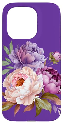Pfingstrosen Blumen Aquarell Lavendel Lila Pfingstrosen Rosa Pfingstrose Hülle für iPhone 15 Pro Pfingstrosen Blumen Aquarell Lavendel Lila Pfingstrosen Rosa Pfingstrose Hülle für iPhone 15 Pro von Peony Flower Art NYC