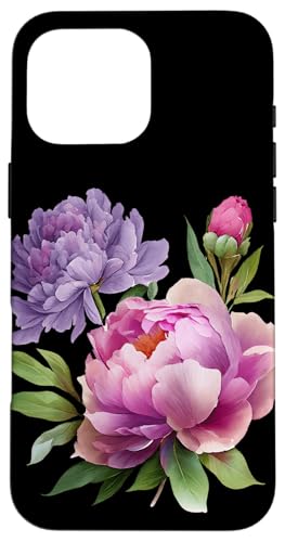 Pfingstrosen Blumen Aquarell Lavendel Lila Pfingstrosen Rosa Pfingstrose Hülle für iPhone 16 Pro Max Pfingstrosen Blumen Aquarell Lavendel Lila Pfingstrosen Rosa Pfingstrose Hülle für iPhone 16 Pro Max von Peony Flower Art NYC