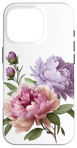 Pfingstrosen Blumen Aquarell Lavendel Lila Pfingstrosen Rosa Pfingstrose Hülle für iPhone 16 Pro Pfingstrosen Blumen Aquarell Lavendel Lila Pfingstrosen Rosa Pfingstrose Hülle für iPhone 16 Pro von Peony Flower Art NYC