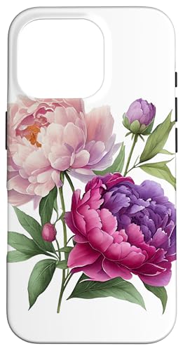 Pfingstrosen Blumen Aquarell Lavendel Lila Pfingstrosen Rosa Pfingstrose Hülle für iPhone 16 Pro Pfingstrosen Blumen Aquarell Lavendel Lila Pfingstrosen Rosa Pfingstrose Hülle für iPhone 16 Pro von Peony Flower Art NYC