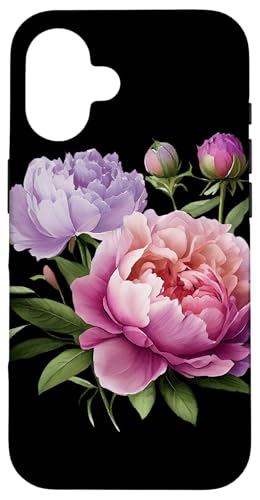 Pfingstrosen Blumen Aquarell Lavendel Lila Pfingstrosen Rosa Pfingstrose Hülle für iPhone 16 Pfingstrosen Blumen Aquarell Lavendel Lila Pfingstrosen Rosa Pfingstrose Hülle für iPhone 16 von Peony Flower Art NYC