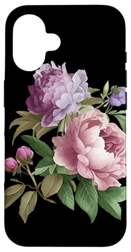 Pfingstrosen Blumen Aquarell Lavendel Lila Pfingstrosen Rosa Pfingstrose Hülle für iPhone 16 Pfingstrosen Blumen Aquarell Lavendel Lila Pfingstrosen Rosa Pfingstrose Hülle für iPhone 16 von Peony Flower Art NYC