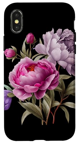 Pfingstrosen Blumen Aquarell Lavendel Lila Pfingstrosen Rosa Pfingstrose Hülle für iPhone X/XS Pfingstrosen Blumen Aquarell Lavendel Lila Pfingstrosen Rosa Pfingstrose Hülle für iPhone X/XS von Peony Flower Art NYC