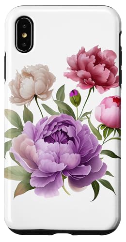 Pfingstrosen Blumen Aquarell Lavendel Lila Pfingstrosen Rosa Pfingstrose Hülle für iPhone XS Max Pfingstrosen Blumen Aquarell Lavendel Lila Pfingstrosen Rosa Pfingstrose Hülle für iPhone XS Max von Peony Flower Art NYC