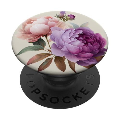 Pfingstrosen Blumen Aquarell Lavendel Lila Pfingstrosen Rosa Pfingstrose PopSockets Klebender PopGrip Pfingstrosen Blumen Aquarell Lavendel Lila Pfingstrosen Rosa Pfingstrose PopSockets Klebender PopGrip von Peony Flower Art NYC