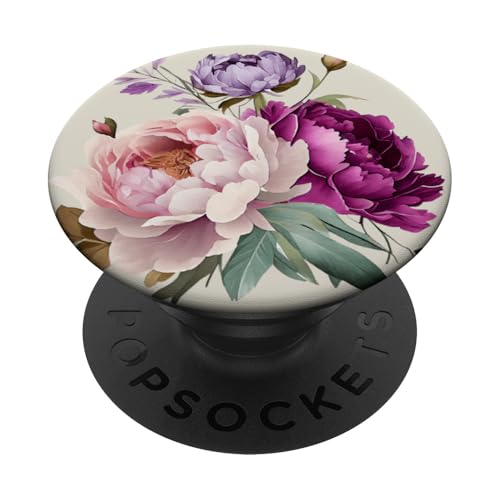 Pfingstrosen Blumen Aquarell Lavendel Lila Pfingstrosen Rosa Pfingstrose PopSockets Klebender PopGrip Pfingstrosen Blumen Aquarell Lavendel Lila Pfingstrosen Rosa Pfingstrose PopSockets Klebender PopGrip von Peony Flower Art NYC