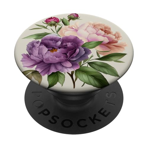 Pfingstrosen Blumen Aquarell Lavendel Lila Pfingstrosen Rosa Pfingstrose PopSockets Klebender PopGrip Pfingstrosen Blumen Aquarell Lavendel Lila Pfingstrosen Rosa Pfingstrose PopSockets Klebender PopGrip von Peony Flower Art NYC
