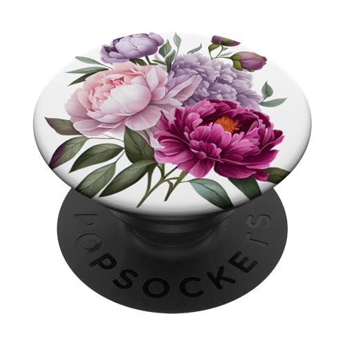 Pfingstrosen Blumen Aquarell Lavendel Lila Pfingstrosen Rosa Pfingstrose PopSockets Klebender PopGrip Pfingstrosen Blumen Aquarell Lavendel Lila Pfingstrosen Rosa Pfingstrose PopSockets Klebender PopGrip von Peony Flower Art NYC