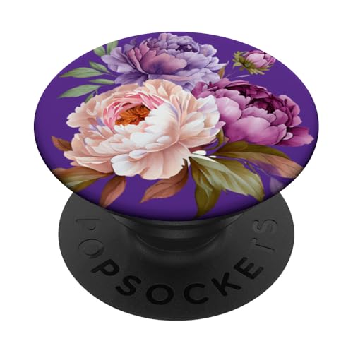 Pfingstrosen Blumen Aquarell Lavendel Lila Pfingstrosen Rosa Pfingstrose PopSockets Klebender PopGrip Pfingstrosen Blumen Aquarell Lavendel Lila Pfingstrosen Rosa Pfingstrose PopSockets Klebender PopGrip von Peony Flower Art NYC
