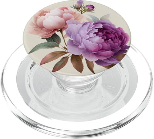 Pfingstrosen Blumen Aquarell Lavendel Lila Pfingstrosen Rosa Pfingstrose PopSockets PopGrip für MagSafe Pfingstrosen Blumen Aquarell Lavendel Lila Pfingstrosen Rosa Pfingstrose PopSockets PopGrip für MagSafe von Peony Flower Art NYC