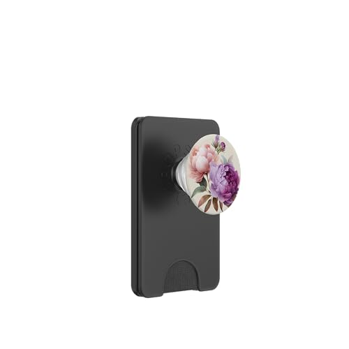 Pfingstrosen Blumen Aquarell Lavendel Lila Pfingstrosen Rosa Pfingstrose PopSockets PopWallet für MagSafe von Peony Flower Art NYC