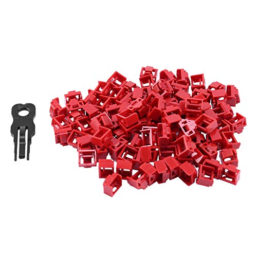 Peowuieu 100 StüCk Roter RJ45 Anschluss Ethernet LAN Hub Anti Schutz Kappe Blockier Schutz mit ProprietäRem Schloss und SchlüSsel Peowuieu 100 StüCk Roter RJ45 Anschluss Ethernet LAN Hub Anti Schutz Kappe Blockier Schutz mit ProprietäRem Schloss und SchlüSsel von Peowuieu