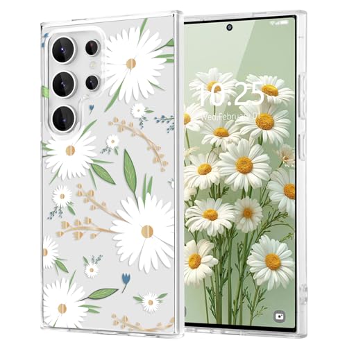 Pepmune Handyhülle für Samsung Galaxy S23 Ultra Hülle Transparent Blumen Muster Case Klar Nie Vergilbung Hard PC TPU Bumper Stoßfest Schutzhülle für Mädchen und Frauen für Samsung S23 Ultra Weiß Pepmune Handyhülle für Samsung Galaxy S23 Ultra Hülle Transparent Blumen Muster Case Klar Nie Vergilbung Hard PC TPU Bumper Stoßfest Schutzhülle für Mädchen und Frauen für Samsung S23 Ultra Weiß von Pepmune