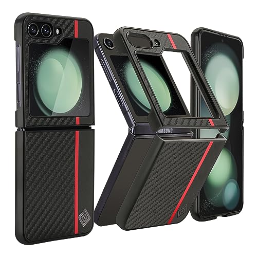 Pepmune Handyhülle für Samsung Galaxy Z Flip 5 5G Hülle Ultra Dünn Klapphülle Kohlefaser + Leder Flip Case Samsung Z Flip 5 Lederhülle Stoßfeste Kratzfeste Schutzhülle für Samsung Z Flip5 5G Schwarz Pepmune Handyhülle für Samsung Galaxy Z Flip 5 5G Hülle Ultra Dünn Klapphülle Kohlefaser + Leder Flip Case Samsung Z Flip 5 Lederhülle Stoßfeste Kratzfeste Schutzhülle für Samsung Z Flip5 5G Schwarz von Pepmune