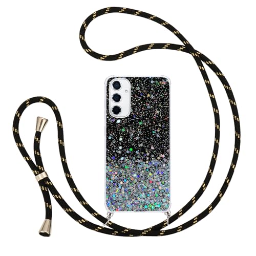 Pepmune Handykette Kompatibel mit Samsung Galaxy S23 FE Hülle mit Band Glitzer Transparent Case Silikon Schutzhülle mit Kordel zum Umhängen Mädchen Handyhülle für Samsung Galaxy S23 FE Schwarz Pepmune Handykette Kompatibel mit Samsung Galaxy S23 FE Hülle mit Band Glitzer Transparent Case Silikon Schutzhülle mit Kordel zum Umhängen Mädchen Handyhülle für Samsung Galaxy S23 FE Schwarz von Pepmune