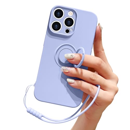 Pepmune Handykette für iPhone 16 Pro Hülle Silikon mit 360 Grad Ring Halter Ständer Magnetischen Autohalterungen Handyhülle mit Band Kameraschutz Schutzhülle Case Cover für iPhone 16 Pro Lila Pepmune Handykette für iPhone 16 Pro Hülle Silikon mit 360 Grad Ring Halter Ständer Magnetischen Autohalterungen Handyhülle mit Band Kameraschutz Schutzhülle Case Cover für iPhone 16 Pro Lila von Pepmune