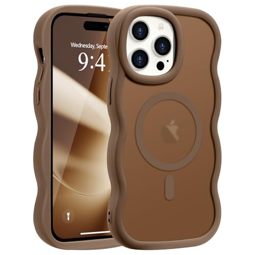 Pepmune Magnetisch Handyhülle für iPhone 14 Pro Max Hülle Kompatibel mit MagSafe Durchscheinend Silikon Case Wellen Design TPU Bumper Anti-Kratzt Stoßfest Schutzhülle für iPhone 14 Pro Max Gold Pepmune Magnetisch Handyhülle für iPhone 14 Pro Max Hülle Kompatibel mit MagSafe Durchscheinend Silikon Case Wellen Design TPU Bumper Anti-Kratzt Stoßfest Schutzhülle für iPhone 14 Pro Max Gold von Pepmune