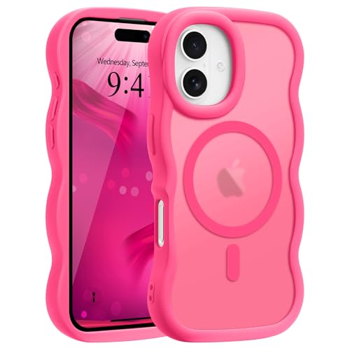 Pepmune Magnetisch Handyhülle für iPhone 16 Plus Hülle Wellenform Kompatibel mit MagSafe Durchscheinend Silikon Case Wellen Design Bumper Anti-Kratzt Stoßfest Schutzhülle für iPhone 16 Plus Rosenrot Pepmune Magnetisch Handyhülle für iPhone 16 Plus Hülle Wellenform Kompatibel mit MagSafe Durchscheinend Silikon Case Wellen Design Bumper Anti-Kratzt Stoßfest Schutzhülle für iPhone 16 Plus Rosenrot von Pepmune