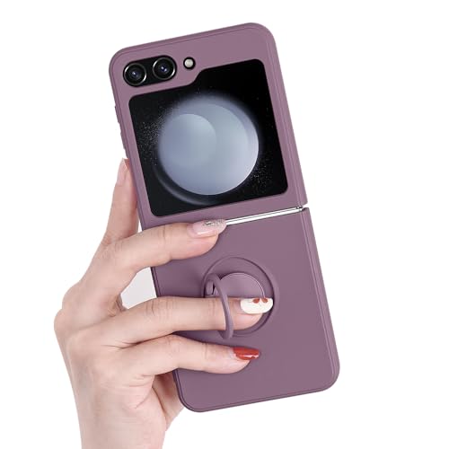 Pepmune für Samsung Galaxy Z Flip 5 5G Hülle mit 360 Grad Ring Halter Magnetische Ständer Handyhülle Ultra Dünn Silikonhülle Stoßfest Kratzfest Schutzhülle für Samsung Galaxy Z Flip 5 5G Lila Pepmune für Samsung Galaxy Z Flip 5 5G Hülle mit 360 Grad Ring Halter Magnetische Ständer Handyhülle Ultra Dünn Silikonhülle Stoßfest Kratzfest Schutzhülle für Samsung Galaxy Z Flip 5 5G Lila von Pepmune
