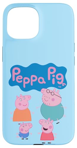 Hülle für iPhone 15 Peppa Pig Cute Family Group Shot Logo von Peppa Pig
