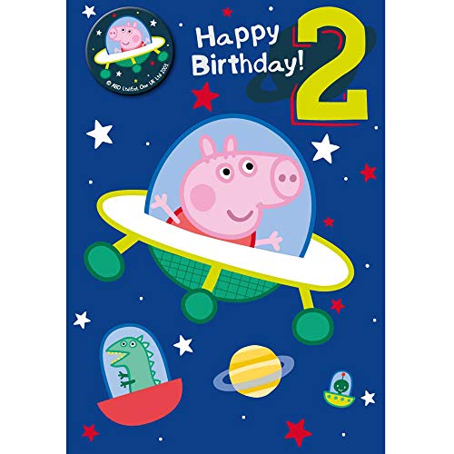 Peppa Pig Offizielle Geburtstagskarte zum 2. Geburtstag – Geburtstagskarte – Georg Pig von Peppa Pig