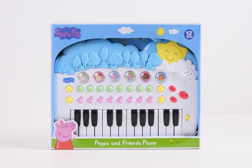 Peppa & Friends Klavier für Kinder – Interaktives Lernen & Entwicklung des Kindes, Hören, Feinmotorik, Musik, Geräusche und Farberkennung – mit lustigen Aktivitäten, ab 3 Jahren von Peppa Pig