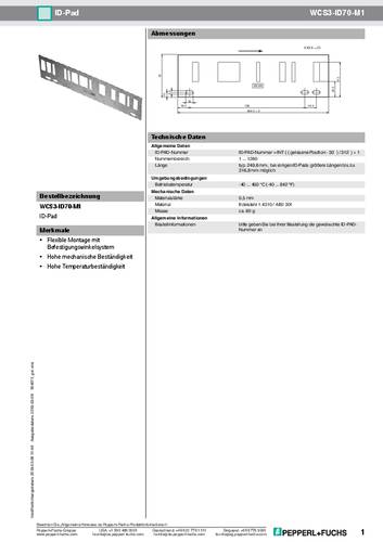 Pepperl+Fuchs 184073 ID-Pad WCS3-ID70-M1 1St. von Pepperl+Fuchs