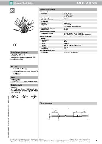 Pepperl+Fuchs 198933 Lichtleiter LHE 00-1,1-1,0-15C3 1St. von Pepperl+Fuchs