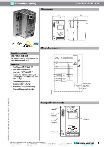 Pepperl+Fuchs 254533 VBG-PB-K20-DMD-EV1 Gateway 1St. Pepperl+Fuchs 254533 VBG-PB-K20-DMD-EV1 Gateway 1St. von Pepperl+Fuchs