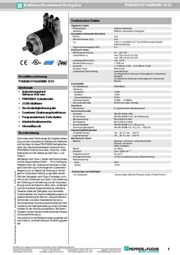 Pepperl+Fuchs Drehgeber 1 St. PVM58N-YY1AGR0BN-1213 von Pepperl+Fuchs