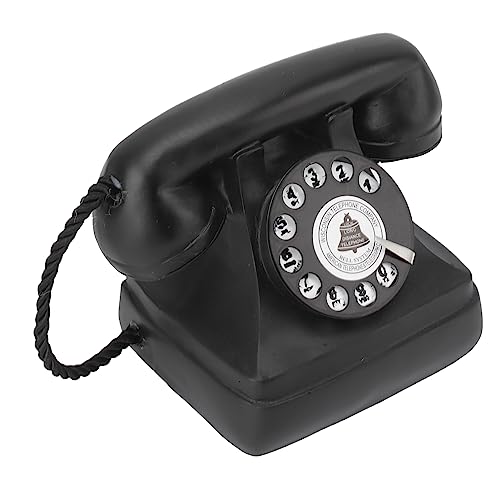 Großes Retro-Deko-Telefonmodell, Kunstharz-Vintage-Telefon mit Wählscheibe, Antikes Telefon, Dekoration, Vintage-Schreibtisch-Dekoration, Statue, Dekoration für Café, Bar, (-13) von PerGar