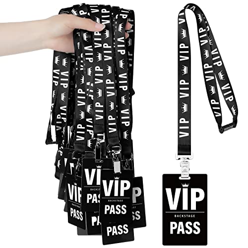 PerKoop 25 Sets VIP Badge Lanyards mit Plastik VIP Pass Karten VIP Lanyards Schwarz Breakaway Lanyard PVC VIP Karten für Backstage Konzert Event Party Geburtstag Organizer PerKoop 25 Sets VIP Badge Lanyards mit Plastik VIP Pass Karten VIP Lanyards Schwarz Breakaway Lanyard PVC VIP Karten für Backstage Konzert Event Party Geburtstag Organizer von PerKoop