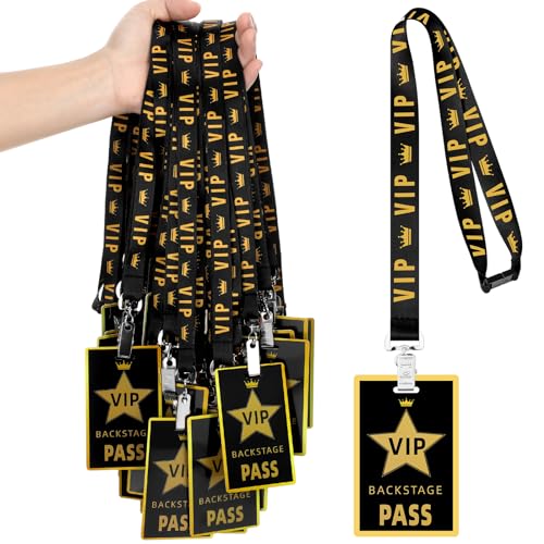 PerKoop 36 Sets VIP-Schlüsselbänder mit PVC-Passkarten, VIP-Abzeichen, Schlüsselband für Backstage-Musik, Konzert, TV, Filmabend, Auszeichnung, Sport, Event, Geburtstag, VIP-Party-Dekorationen PerKoop 36 Sets VIP-Schlüsselbänder mit PVC-Passkarten, VIP-Abzeichen, Schlüsselband für Backstage-Musik, Konzert, TV, Filmabend, Auszeichnung, Sport, Event, Geburtstag, VIP-Party-Dekorationen von PerKoop