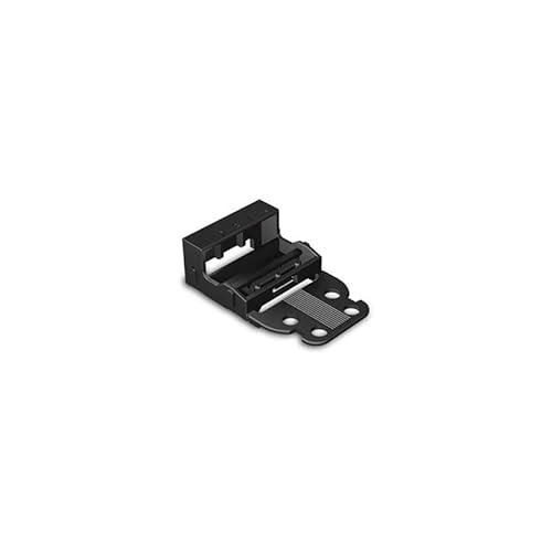 Mounting Carrier - For 5-Conductor Terminal Blocks - 221 Series - 4 Mm² - For Screw Mounting - Black von Perel