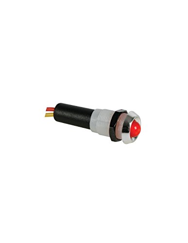 PEREL - 12VCR LED Signalleuchte, 12 VDC, ABS Chrom, Rot 124005 von Perel