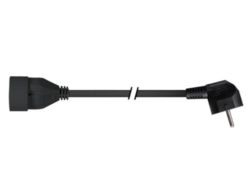 PEREL - EC01.5B-90 EC01,5B-90 Verlängerungskabel, Winkelstecker, 1,5 m Länge, Schwarz 176595 PEREL - EC01.5B-90 EC01,5B-90 Verlängerungskabel, Winkelstecker, 1,5 m Länge, Schwarz 176595 von Perel