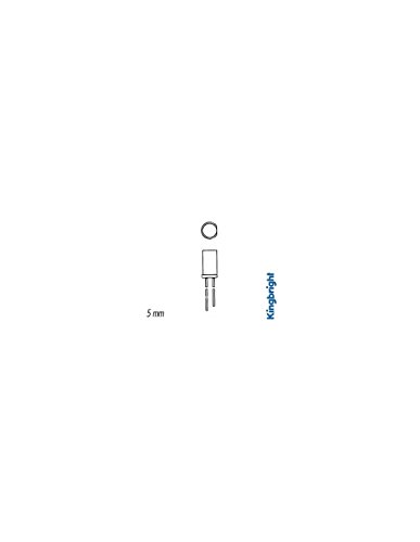 PEREL - L-483YDT Flat-Top' LED-Lampe, 5 mm, Gelb Diffus 143631 von Perel