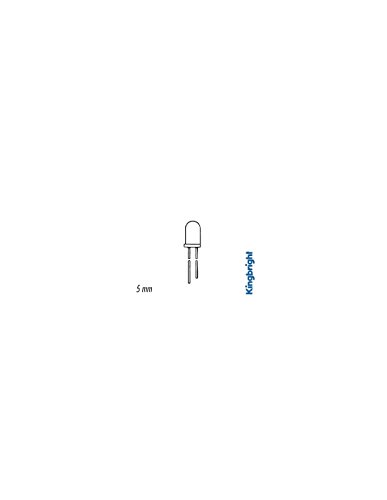 PEREL - L-7113F3BT Infrarot Diode, 940 nm Wavelength, 5 mm Gehäuse, Blau/Transparent 101080 von Perel