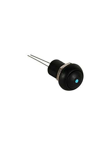 PEREL - R1399B Mini-Drucktaster mit Blauer LED, 1-Polig 163289 von Perel