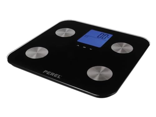 Perel Smart Personenwaage, digital, max. 180 kg, Körperanalyse, Körperfett, LCD-Anzeige, BIA-Technologie, automatische Abschaltung, Schwarz Perel Smart Personenwaage, digital, max. 180 kg, Körperanalyse, Körperfett, LCD-Anzeige, BIA-Technologie, automatische Abschaltung, Schwarz von Perel