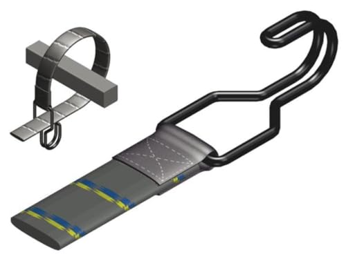 Perel Spanngurt, Doppelhaken, für Fahrrad, Motorrad, Auto, langlebig, strapazierfähig, 450 x 20 mm von Perel